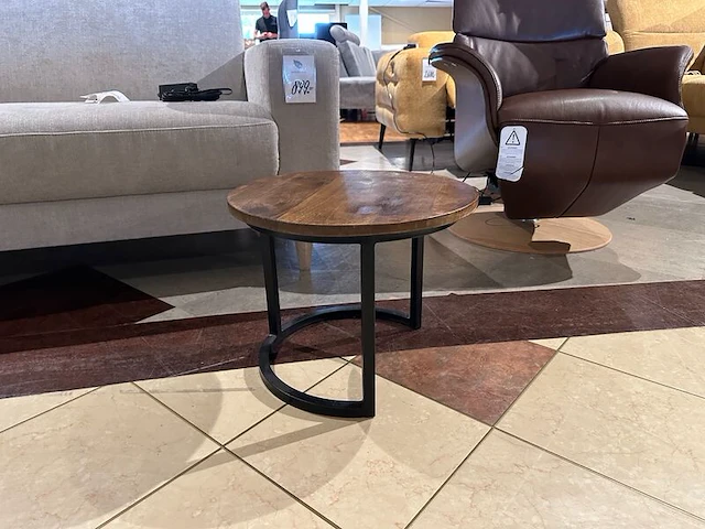 Salontafel rond tower, mango/zwart - afbeelding 6 van  6