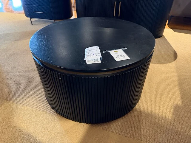 Salontafel rond tower, zwart - afbeelding 1 van  5