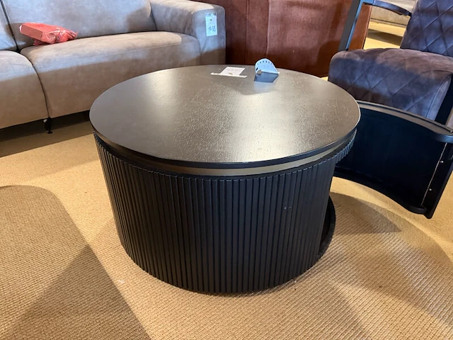 Salontafel rond tower, zwart - afbeelding 4 van  5