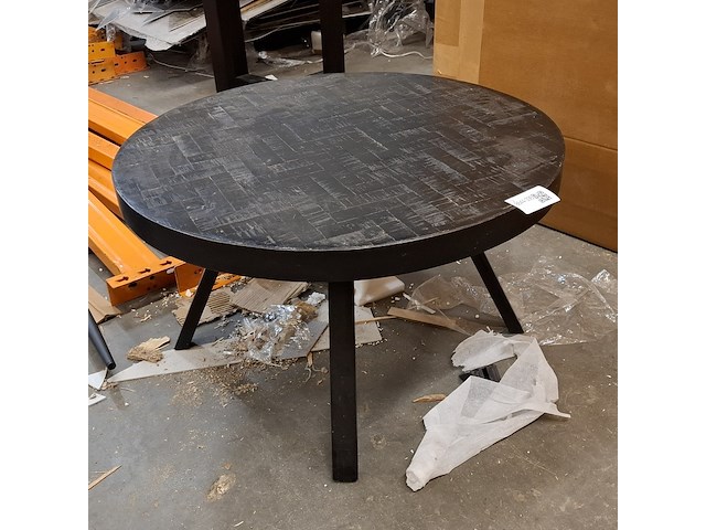 Salontafel, rond zwart - afbeelding 1 van  3