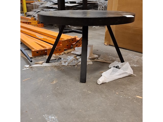 Salontafel, rond zwart - afbeelding 2 van  3