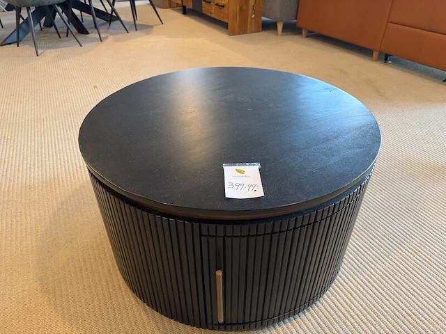 Salontafel, rond zwart - afbeelding 2 van  6