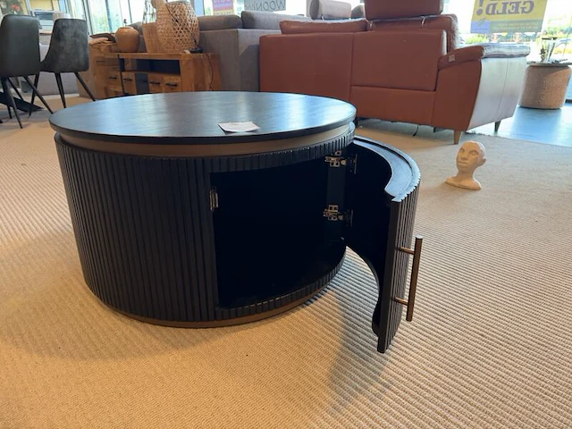 Salontafel, rond zwart - afbeelding 4 van  6