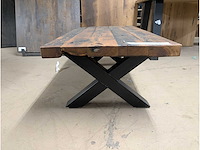 Salontafel rustiek eiken 120 x 60 x 45cm - afbeelding 2 van  3