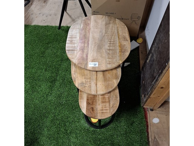 Salontafel set 3-delig, ovaal - afbeelding 2 van  3