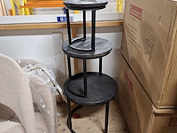 Salontafel set 3-deling, rond zwart - afbeelding 1 van  4