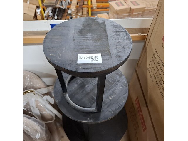 Salontafel set 3-deling, rond zwart - afbeelding 2 van  4