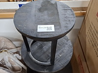 Salontafel set 3-deling, rond zwart - afbeelding 2 van  4