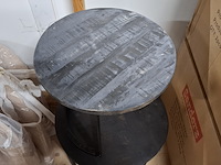 Salontafel set 3-deling, rond zwart - afbeelding 3 van  4