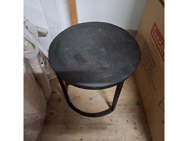 Salontafel set 3-deling, rond zwart - afbeelding 4 van  4