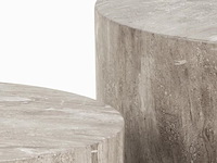 Salontafel set, actona, dice coffee table set, top paper grey marble - afbeelding 2 van  6