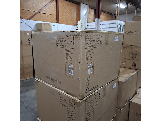 Salontafel set, actona, dice coffee table set, top paper grey marble - afbeelding 5 van  6