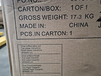 Salontafel set, actona, dice coffee table set, top paper travertine - afbeelding 8 van  8