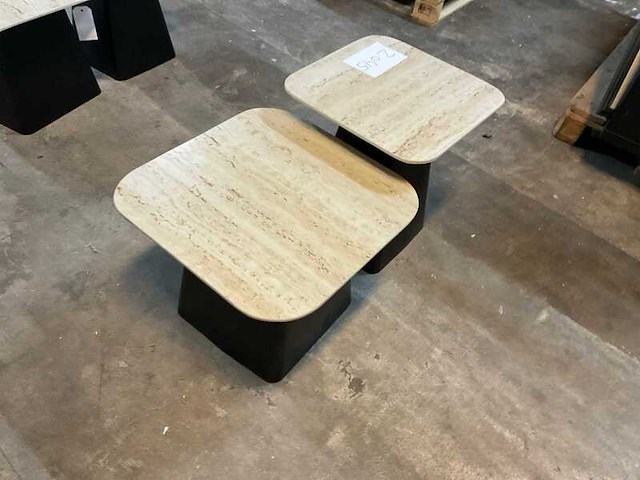 Salontafel set van 2, housecraft living, baru travetin-look - afbeelding 2 van  9