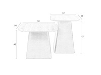 Salontafel set van 2, housecraft living, baru travetin-look - afbeelding 7 van  9