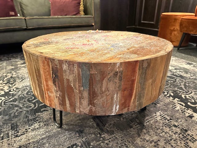 Salontafel van gerecycled hout - afbeelding 1 van  2
