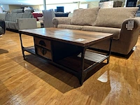 Salontafel, zwart onderstel, bruin