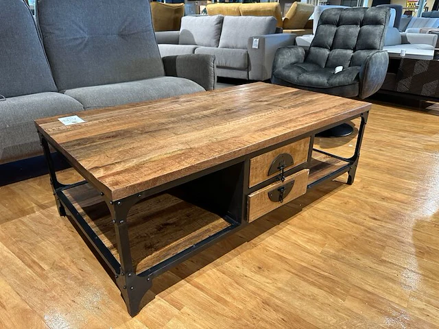 Salontafel, zwart onderstel, bruin - afbeelding 3 van  5
