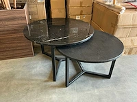 Salontafels ø70&60cm h45&40cm (2x)