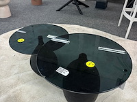 Salontafelset van 2 glas, zwart - afbeelding 1 van  4