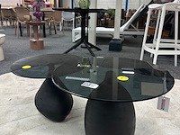 Salontafelset van 2 glas, zwart - afbeelding 2 van  4
