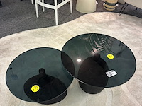 Salontafelset van 2 glas, zwart - afbeelding 4 van  4