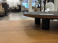 Salontafelset van 2 hpl, hpl, zwart en eiken look - afbeelding 4 van  5