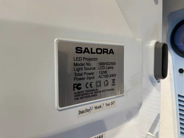 Salora 58bhd2500 beamer - afbeelding 5 van  5
