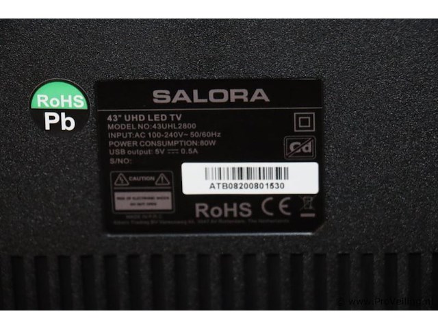 Salora televisie 43uhl2800 - afbeelding 2 van  3