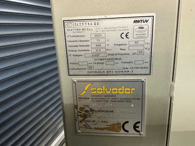 Salvador - 2002 - sel 600 - afkortcirkelzaagmachine - afbeelding 9 van  23