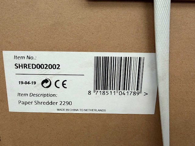 Sam creative - shred002002 ps2290 - papiervernietiger 53 liter 18 vel capaciteit beveiligingsniveau p5 - afbeelding 3 van  3