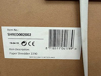 Sam creative - shred002002 ps2290 - papiervernietiger 53 liter 18 vel capaciteit beveiligingsniveau p5 - afbeelding 3 van  3