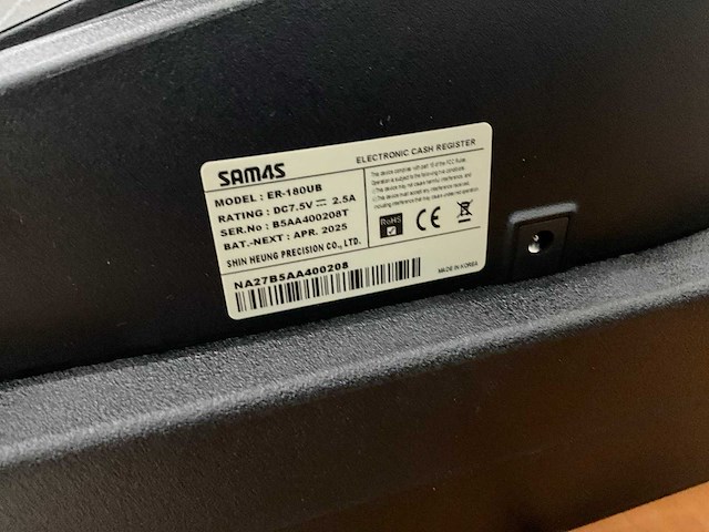 Sam4s er-180u kassa - afbeelding 6 van  7