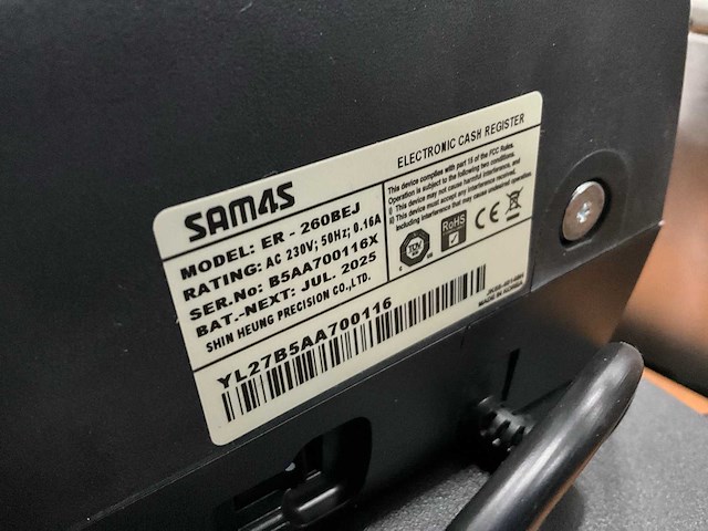 Sam4s er-260bej kassa - afbeelding 6 van  6
