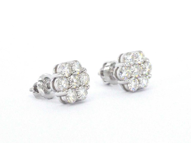 Samengestelde oorbellen met briljante van hoge kwaliteit - afbeelding 4 van  7