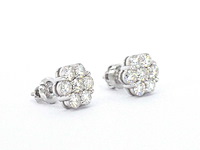 Samengestelde oorbellen met briljante van hoge kwaliteit - afbeelding 4 van  7