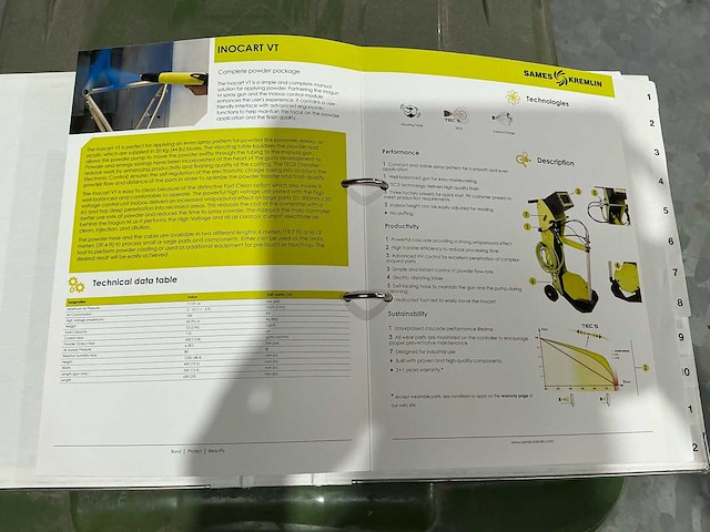 Sames sinicoat inocart vt poedercoating station - afbeelding 9 van  19