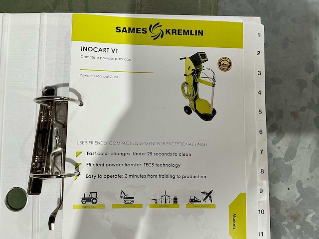Sames sinicoat inocart vt poedercoating station - afbeelding 10 van  19