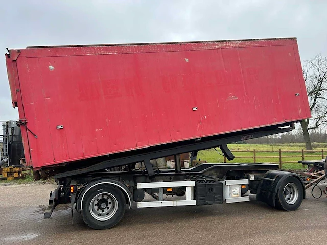 Samro 2-assige kipperaanhangwagen / containerchassis – 19.000 kg – hydraulische vastzethaken – franse registratie - afbeelding 7 van  15
