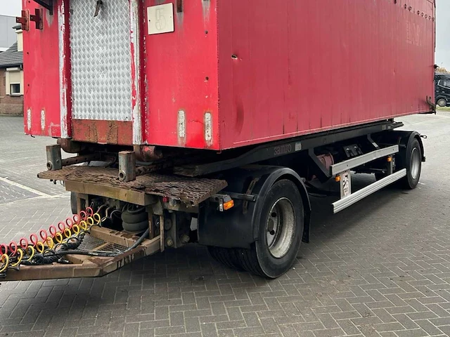 Samro 2-assige kipperaanhangwagen / containerchassis – 19.000 kg – hydraulische vastzethaken – franse registratie - afbeelding 10 van  15