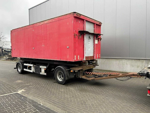 Samro 2-assige kipperaanhangwagen / containerchassis – 19.000 kg – hydraulische vastzethaken – franse registratie - afbeelding 12 van  15