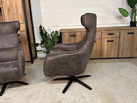 Samson draaibare leren relax fauteuil - afbeelding 4 van  9
