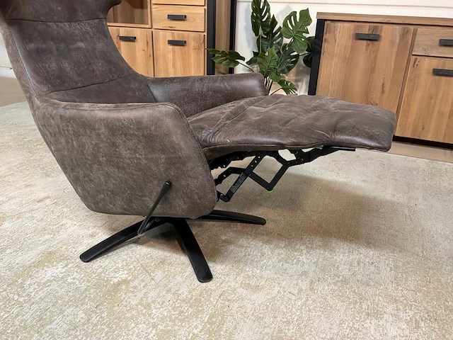Samson draaibare leren relax fauteuil - afbeelding 8 van  11