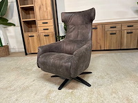 Samson draaibare leren relax fauteuil - afbeelding 3 van  11