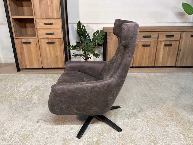 Samson draaibare leren relax fauteuil - afbeelding 6 van  11