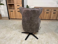 Samson draaibare leren relax fauteuil - afbeelding 10 van  11