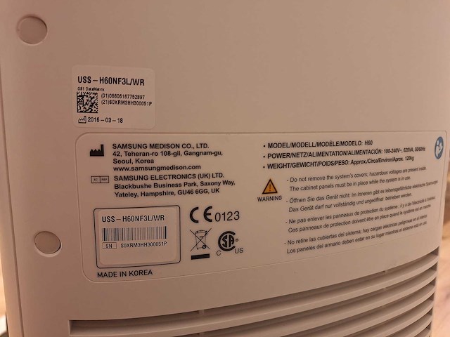 Samsung - hs60 - ultrasound 3d/4d + cv1-8ad - 2016 - afbeelding 2 van  13