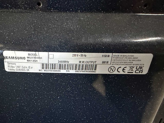 Samsung - ms23t5018ak - magnetron - afbeelding 5 van  5