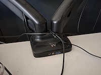 Samsung - s24r350fzu - dubbele monitor op monitorarm - afbeelding 1 van  3