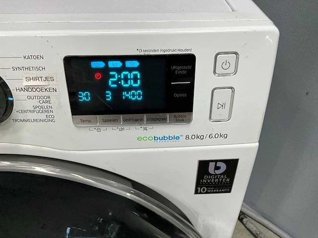 Samsung - wd80j6400aw - wasdroogcombinatie - afbeelding 4 van  14